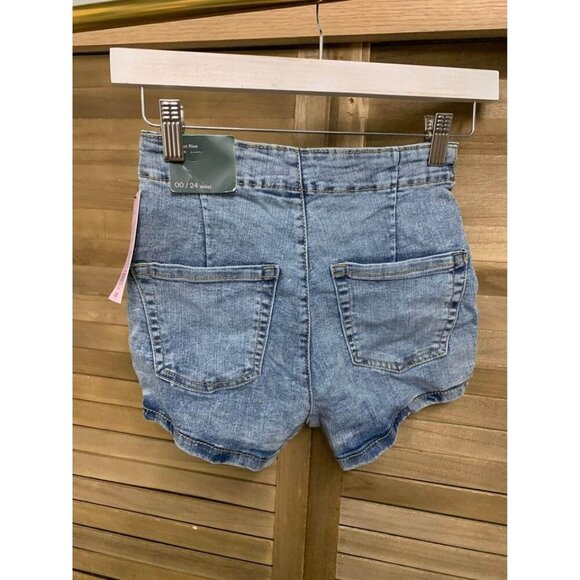 NWT Wild Fable Highest Rise Denim Shorts Sexy Booty Summer Y2K Women's Size 00 - Picture 2 of 6